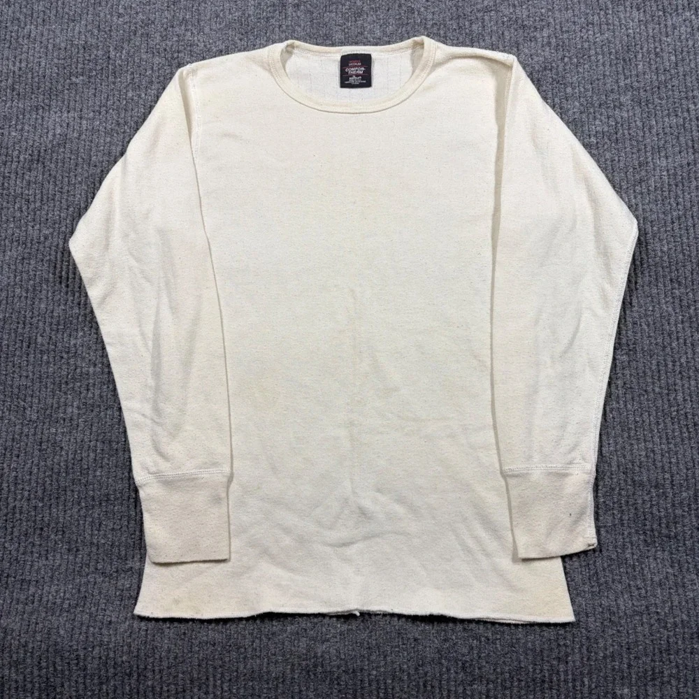 Duofold Comfor-Therm Thermal Shirt Mens Medium Cream Long Sleeve Base Layer USA